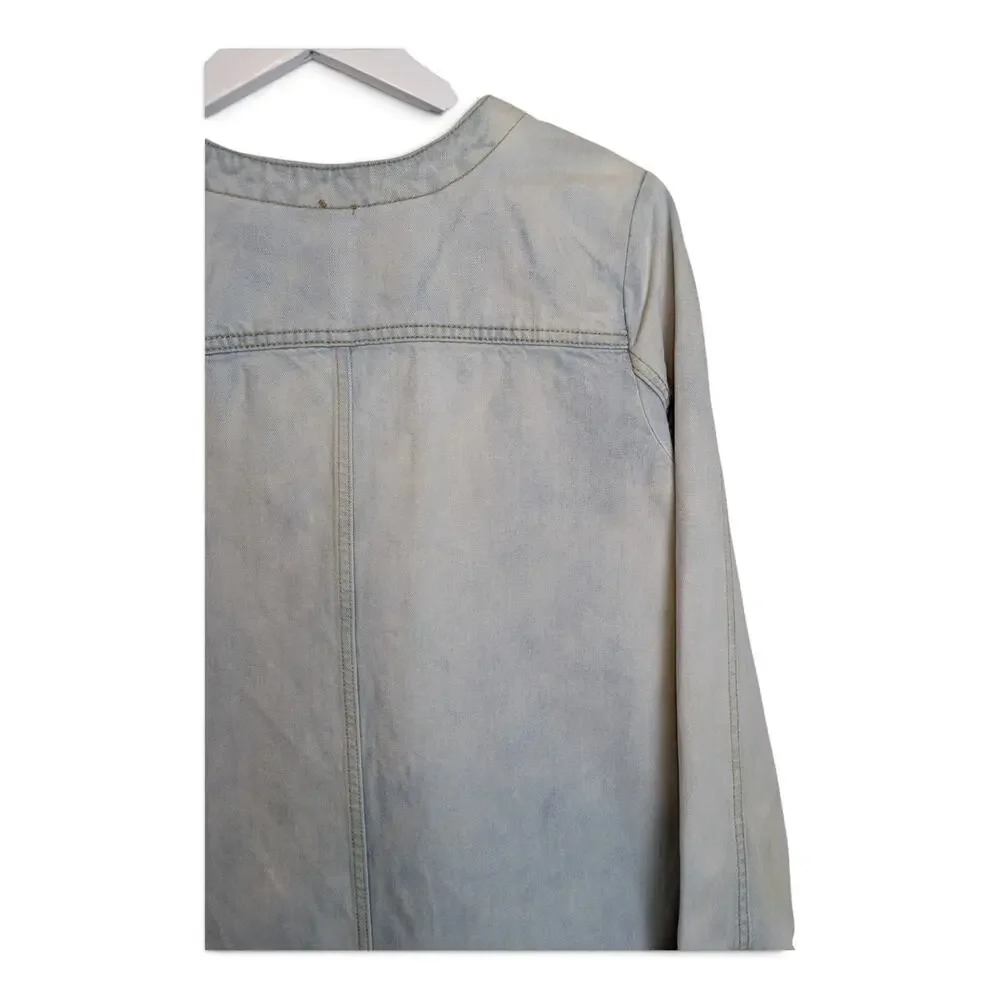 FREE PEOPLE Indigo Lace-Up Tunic Denim 100% Cotton - Small
